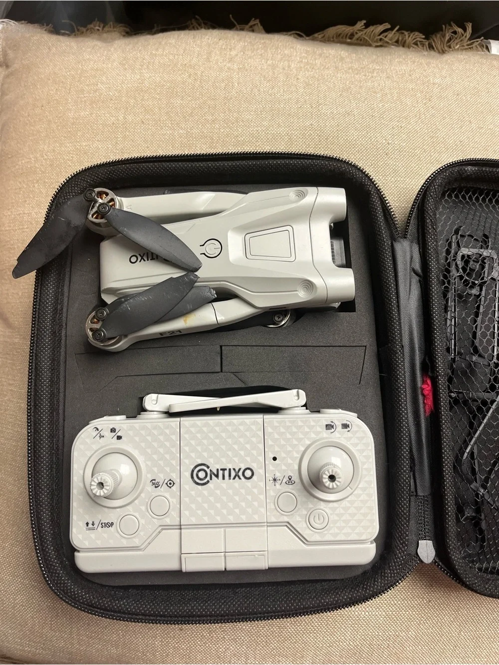 White Foldable Drone with Remote Controller - White